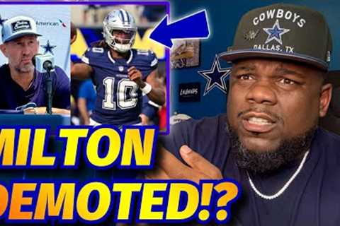 COWBOYS’ Brian Schottenheimer  won’t commit to Joe Milton as QB2…Did he LOSE HIS JOB?