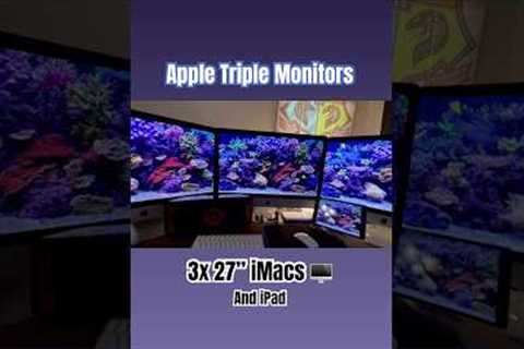 Mac with triple display #applesetup #imac #mac